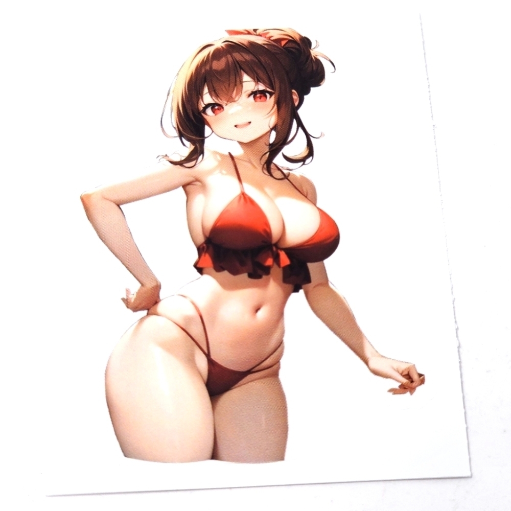 Sticker ✦ Beach Time Anime Let’s Go For A Swim ✦ Waterproof Vinyl Decal NWT